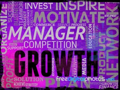 Growth Words Indicate Improvement Growing And Expansion Stock Image