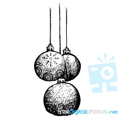 Grunge Christmas Balls Stock Image