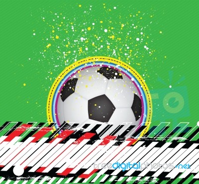 Grunge Design Soccer Background Stock Image