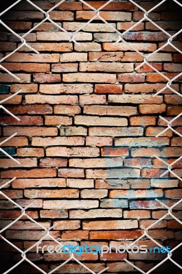 Grunge Fence And Wall Stock Photo