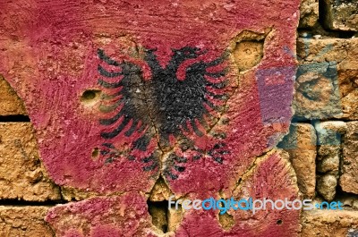 Grunge Flag Of Albania Stock Photo