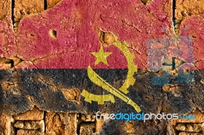 Grunge Flag Of Angola Stock Photo