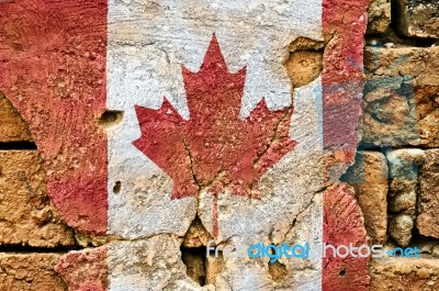 Grunge Flag Of Canada Stock Photo