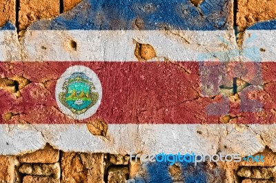 Grunge Flag Of Costa Rica (state) Stock Photo