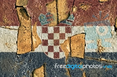 Grunge Flag Of Croatia Stock Photo