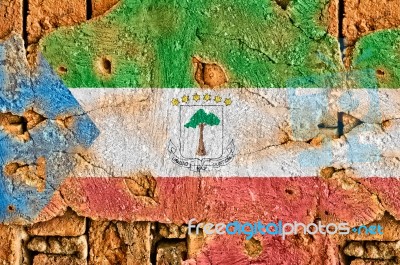 Grunge Flag Of Equatorial Guinea Stock Photo