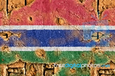 Grunge Flag Of Gambia Stock Photo