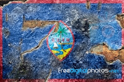 Grunge Flag Of Guam Stock Photo