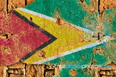 Grunge Flag Of Guyana Stock Photo