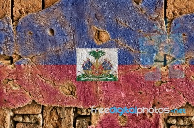 Grunge Flag Of Haiti Stock Photo