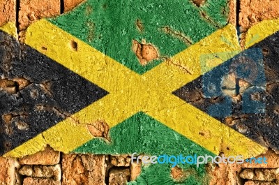 Grunge Flag Of Jamaica Stock Photo