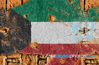 Grunge Flag Of Kuwait Stock Photo