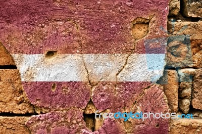 Grunge Flag Of Latvia Stock Photo