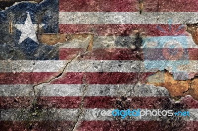 Grunge Flag Of Liberia Stock Photo