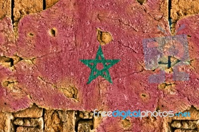 Grunge Flag Of Morocco Stock Photo