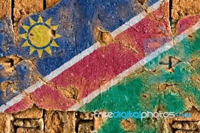 Grunge Flag Of Namibia Stock Photo