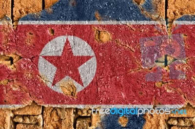 Grunge Flag Of North Korea Stock Photo