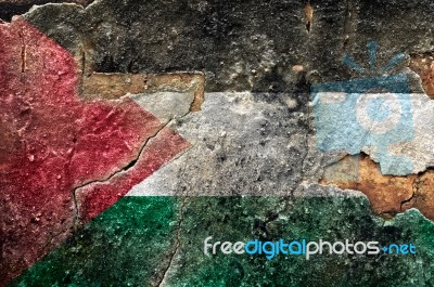 Grunge Flag Of Palestine Stock Photo