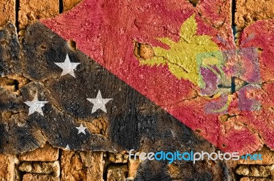 Grunge Flag Of Papua New Guinea Stock Photo