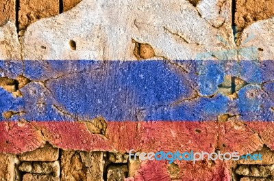 Grunge Flag Of Russia Stock Photo