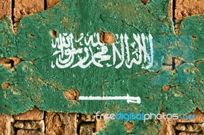 Grunge Flag Of Saudi Arabia Stock Photo