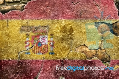 Grunge Flag Of Spain Stock Photo