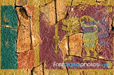 Grunge Flag Of Sri Lanka Stock Photo