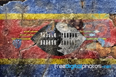 Grunge Flag Of Swaziland Stock Photo