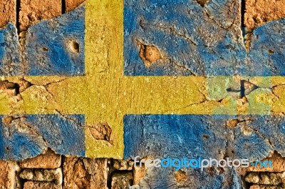 Grunge Flag Of Sweden Stock Photo