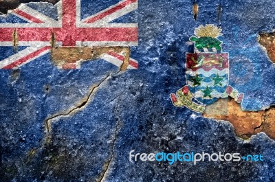 Grunge Flag Of The Cayman Islands Stock Photo