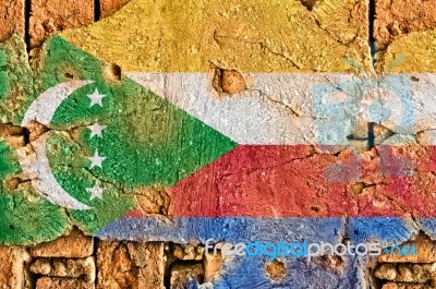 Grunge Flag Of The Comoros Stock Photo