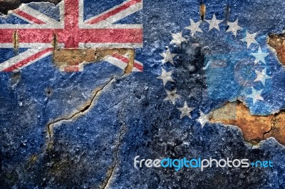 Grunge Flag Of The Cook Islands Stock Photo