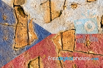 Grunge Flag Of The Czech Republic Stock Photo