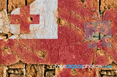 Grunge Flag Of Tonga Stock Photo