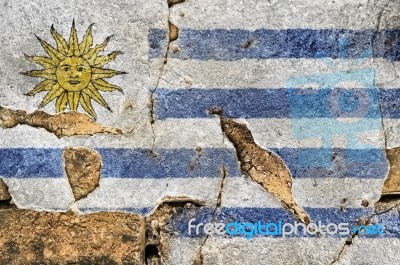 Grunge Flag Of Uruguay Stock Photo