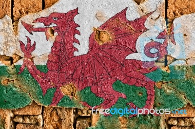 Grunge Flag Of Wales Stock Photo