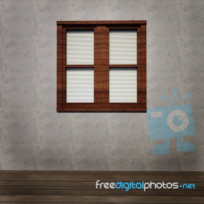 Grunge Interior With Window Stock Image