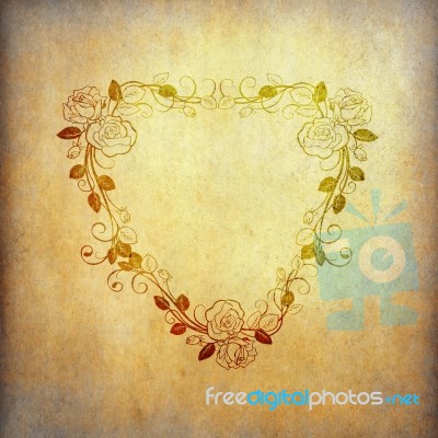 Grunge Paper With Heart Stock Image