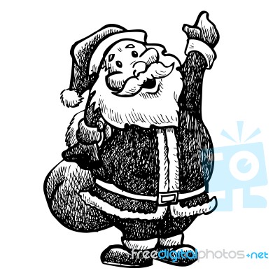 Grunge Santa Claus Stock Image