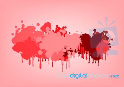 Grunge Splashes Red Stock Photo