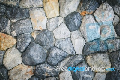 Grunge Stone Wall Background Texture Vintage Tone Stock Photo