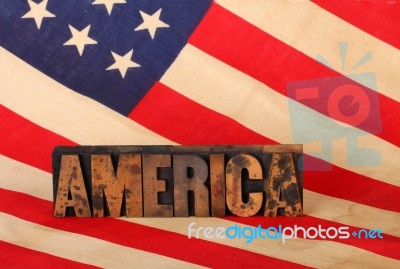 Grungy America flag Stock Photo