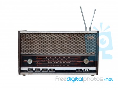 Grungy Retro Radio  Stock Photo