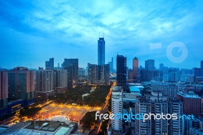 Guangzhou Cityscape In China Stock Photo