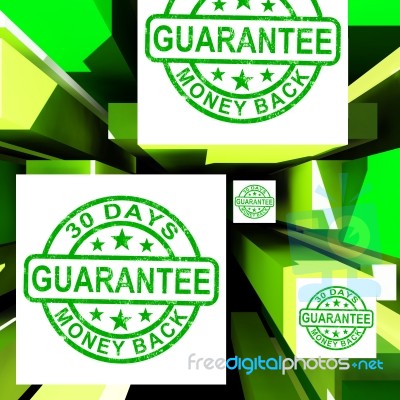 Guarantee On Cubes Shows Certificated Item Stock Image