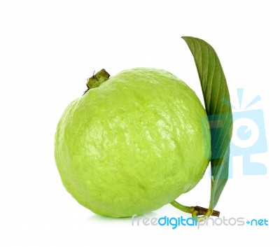 Guava Fruit Isolated On The White Background Stock Photo