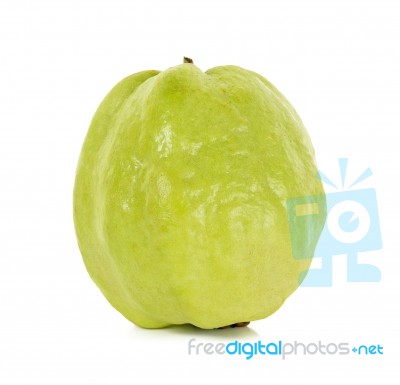 Guava Fruit Isolated On The White Background Stock Photo