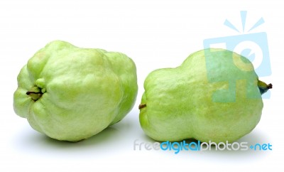 Guava On White Background Stock Photo