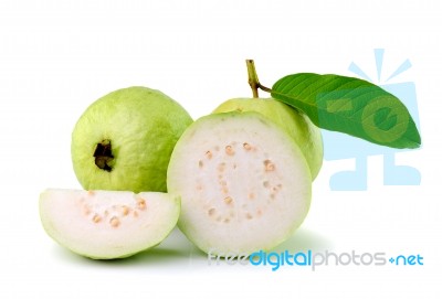 Guava  On White Background Stock Photo