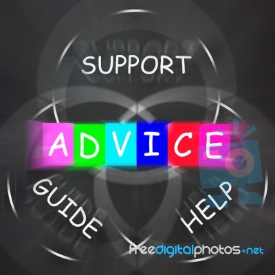 Guidance Displays Advice And To Help Support And Guide Stock Image